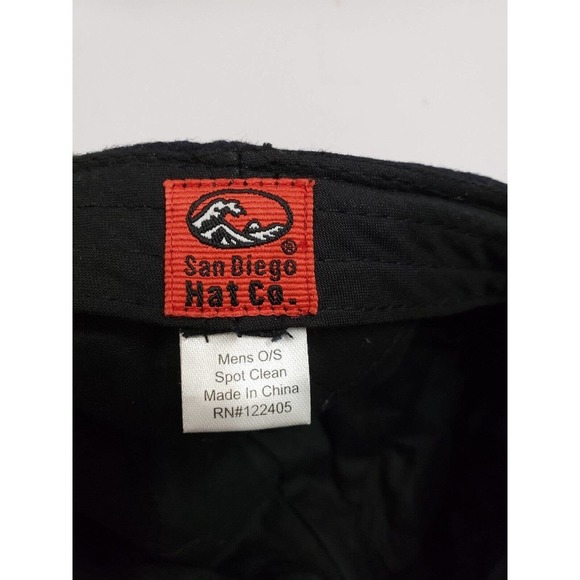 San Diego Hats Mens One Size Black Canvas Lined‎ Flat Top Beanie Wool Blend Cap - Picture 6 of 7